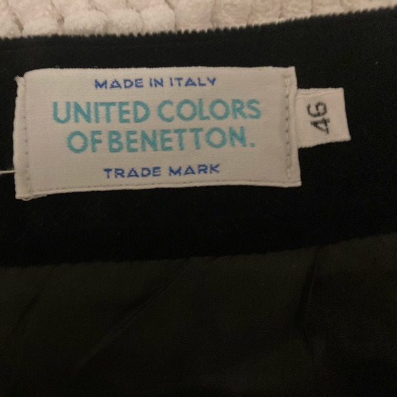 Benetton black velvet pencil skirt. Size 46 - Picture 3 of 5